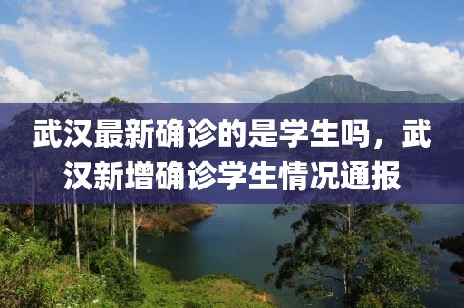 武漢最新確診的是學生嗎，武漢新增確診學生情況通報