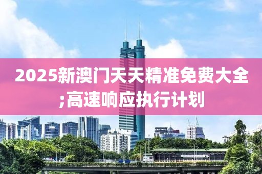 2025新澳門天天精準免費大全;高速響應執行計劃
