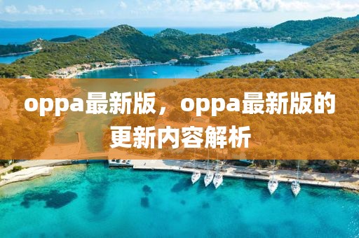 oppa最新版，oppa最新版的更新內容解析
