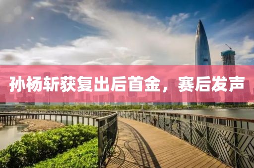 孫楊斬獲復(fù)出后首金，賽后發(fā)聲