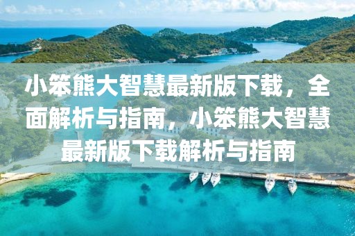 小笨熊大智慧最新版下載，全面解析與指南，小笨熊大智慧最新版下載解析與指南