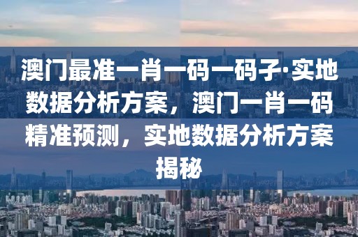 澳門最準一肖一碼一碼孑·實地數據分析方案，澳門一肖一碼精準預測，實地數據分析方案揭秘