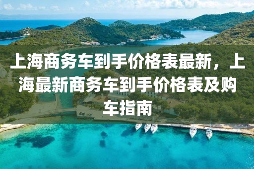 上海商務(wù)車到手價(jià)格表最新，上海最新商務(wù)車到手價(jià)格表及購(gòu)車指南