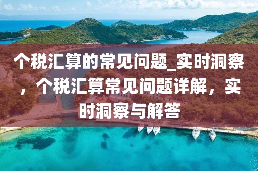 個稅匯算的常見問題_實時洞察，個稅匯算常見問題詳解，實時洞察與解答