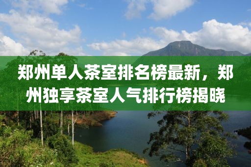 鄭州單人茶室排名榜最新，鄭州獨(dú)享茶室人氣排行榜揭曉