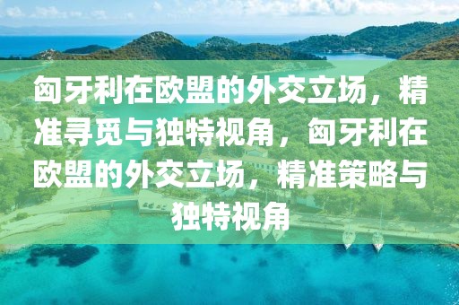 匈牙利在歐盟的外交立場，精準尋覓與獨特視角，匈牙利在歐盟的外交立場，精準策略與獨特視角