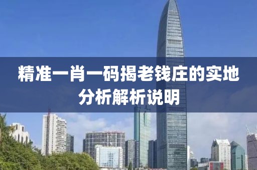 精準一肖一碼揭老錢莊的實地分析解析說明