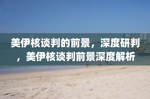美伊核談判的前景，深度研判，美伊核談判前景深度解析