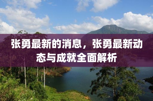 張勇最新的消息，張勇最新動(dòng)態(tài)與成就全面解析