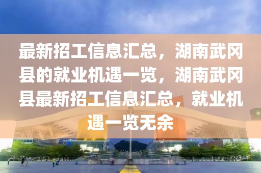 最新招工信息匯總，湖南武岡縣的就業(yè)機(jī)遇一覽，湖南武岡縣最新招工信息匯總，就業(yè)機(jī)遇一覽無余