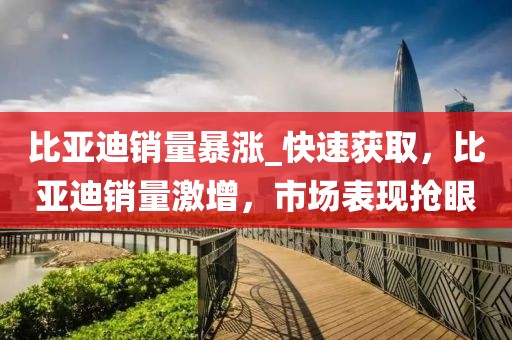 比亞迪銷量暴漲_快速獲取，比亞迪銷量激增，市場表現搶眼