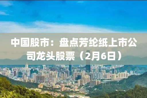 中國股市：盤點芳綸紙上市公司龍頭股票（2月6日）