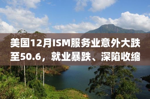 美國12月ISM服務業意外大跌至50.6，就業暴跌、深陷收縮