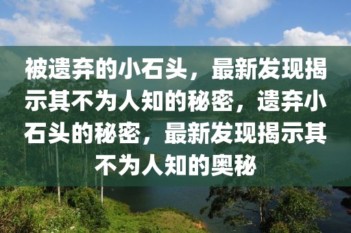 被遺棄的小石頭，最新發現揭示其不為人知的秘密，遺棄小石頭的秘密，最新發現揭示其不為人知的奧秘