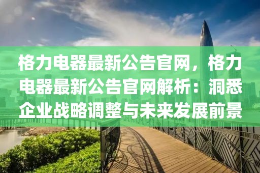 格力電器最新公告官網，格力電器最新公告官網解析：洞悉企業戰略調整與未來發展前景