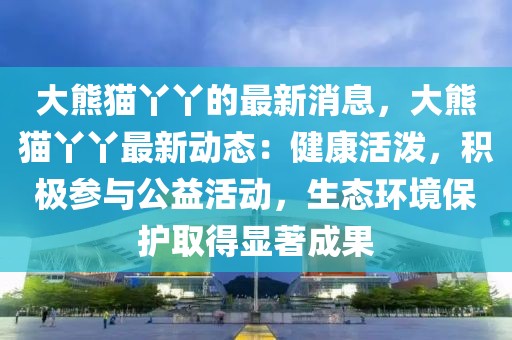 大熊貓丫丫的最新消息，大熊貓丫丫最新動態：健康活潑，積極參與公益活動，生態環境保護取得顯著成果