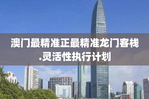澳門最精準正最精準龍門客棧.靈活性執行計劃