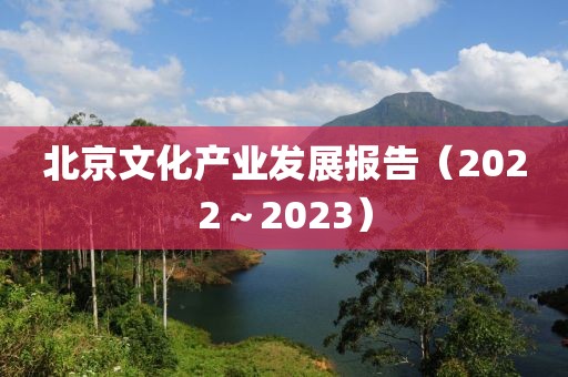北京文化產業發展報告（2022～2023）