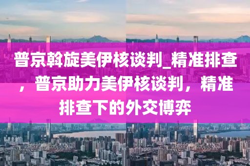 普京斡旋美伊核談判_精準排查，普京助力美伊核談判，精準排查下的外交博弈