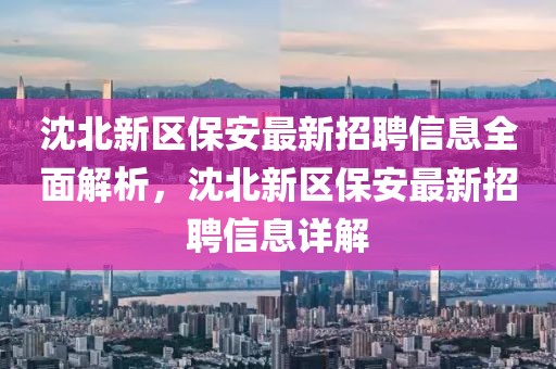 沈北新區保安最新招聘信息全面解析，沈北新區保安最新招聘信息詳解