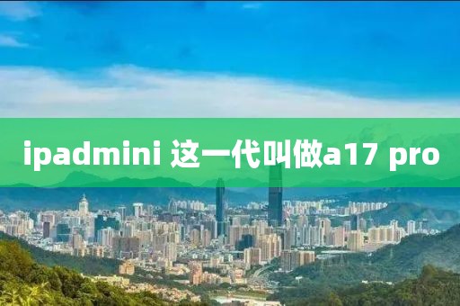 ipadmini 這一代叫做a17 pro