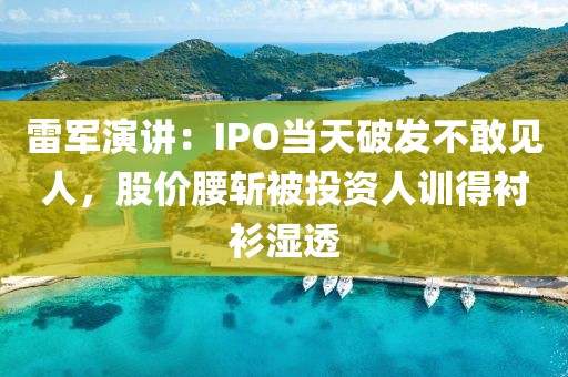 雷軍演講：IPO當天破發不敢見人，股價腰斬被投資人訓得襯衫濕透
