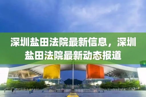深圳鹽田法院最新信息，深圳鹽田法院最新動態報道