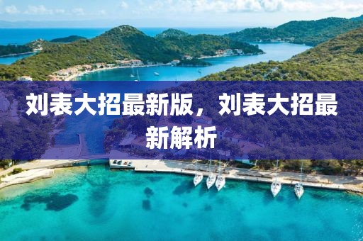 劉表大招最新版，劉表大招最新解析