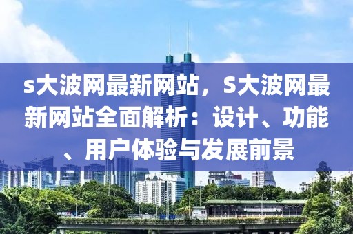 s大波網最新網站，S大波網最新網站全面解析：設計、功能、用戶體驗與發展前景