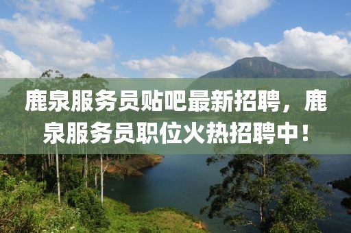 鹿泉服務員貼吧最新招聘，鹿泉服務員職位火熱招聘中！